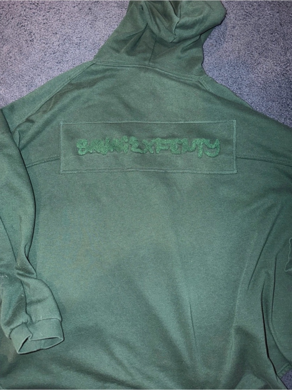 Savage X Fenty Forest Green Hoodie with Embroidered Back Logo